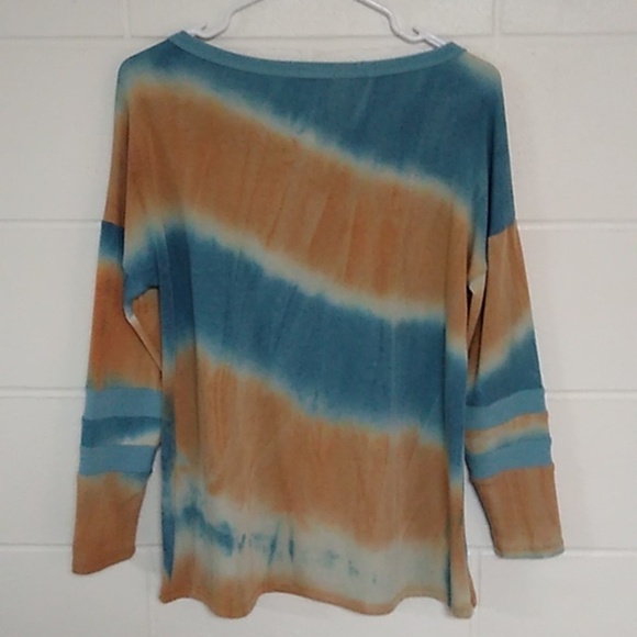 HOPELY LONG SLEEVE SOFT BRUSHED, BABY, FRENCH TERRY, TYE DYE  PULLOVER TOP SHIRT - Picture 2 of 10